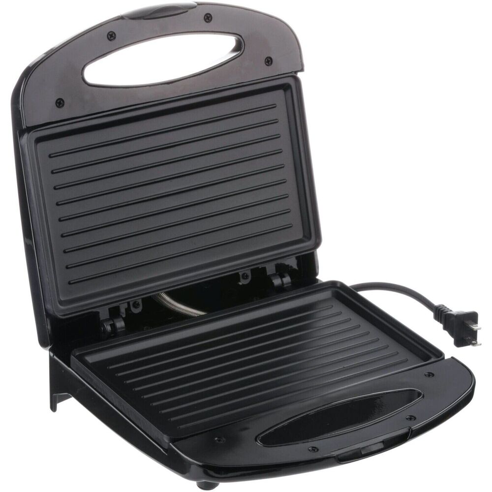 Chefman RJ01 Compact Contact Grill Nonstick Countertop Panini Maker Black New